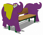скамейка детская слоник 26019 для игровой площадки