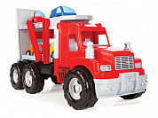 грузовик-автовоз pilsan mack truck с 4-мя машинками 06-619