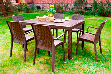 комплект обеденной мебели b:rattan nebraska dinner set для улицы