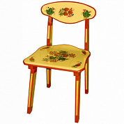 стул детский хохлома 8255 с худож.росписью ягода/цветок