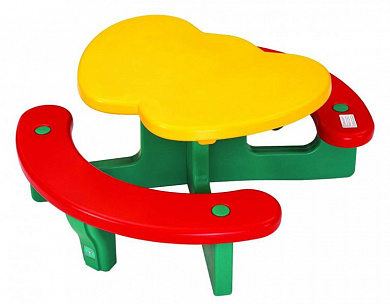 игровой столик с лавочками lerado яблочко lа-612