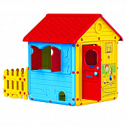 детский игровой домик с забором dolu 3019