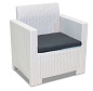 Комплект мебели B:rattan Nebraska 2 Set диван, 2 кресла и стол белый уличный