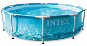каркасный бассейн intex 28206 metal frame beachside 305 х 76 см, 4485 л