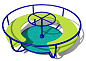 Карусель с полом из резиновой крошки 04408.21 для детской площадки