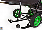 Санки-коляска SNOW GALAXY City-1 Совушки на зелёном на больших колёсах Ева