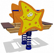 качели-балансир на пружине морская звезда 04513 для детской площадки