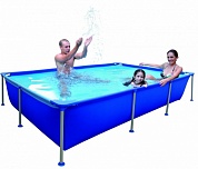 бассейн jilong rectangular steel frame pools прямоуголный со сталь. рамой+фильтр-насос(300gal) 258x179x66