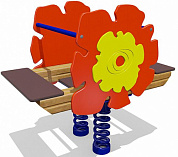 качели-балансир на пружине аленький цветочек 04510 для детской площадки