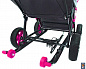 Санки-коляска Snow Galaxy City-1 на больших колёсах Ева Мишка со звездой на розовом