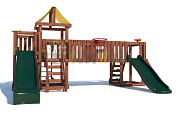 детская деревянная площадка custwood junior color jc19 для дачи