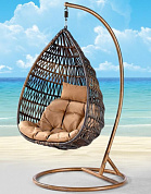 подвесное кресло афина-мебель afm-910a brown