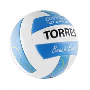 мяч волейбольный torres beach sand blue р.5 синт. кожа
