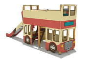 игровой комплекс дг двухэтажный автобус от 4 лет для детской площадки