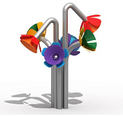 детский макет музыкальный цветок для уличной площадки