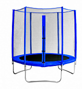 батут кмс trampoline 6 футов с защитной сеткой синий