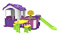 Игровой домик Toy Monarch CHD-356 с горкой, забором и мебелью