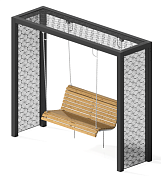 парковые качели узор пм-161 для скверов и зон отдыха