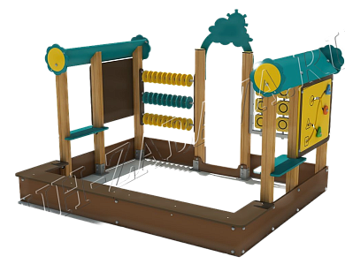 песочный дворик солнышко тип 2 для детской площадки