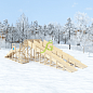 Зимняя деревянная горка Igragrad Snow Fox 4 ската без покрытия