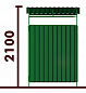 Навес 21001 для мусорных баков с воротами (1-контейнер)