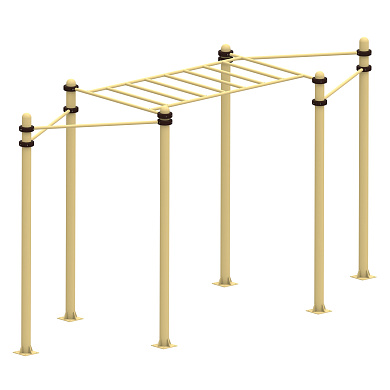 спортивный комплекс ysk53 рукоход с четырьмя турниками для дачи