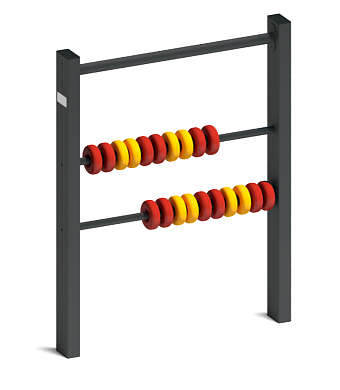 развивающее оборудование счеты на металлических столбах ио-11.4 для детской площадки