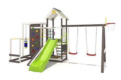 детская деревянная площадка igragrad x3 для дачи