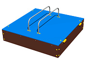 песочница п056 с откидной крышкой для детской площадки