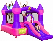 детский надувной батут happy hop castle bouncer with slide для девочек