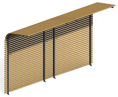 пергола волна пм-130 для парков и зон отдыха