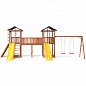 Детская площадка Можга Спортивный городок 6 СГ6-Р912-Р923-Тент с качелями и широким скалодромом крыша тент