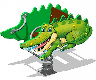качалка на пружине крокодил у1 кч082 для детской площадки