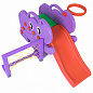 Детская горка Happy Box JM-706D Elephant Slite с баскетбольным кольцом футбольными воротами