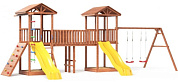 детская площадка можга спортивный городок 6 сг6-р912-р923 с качелями и широким скалодромом крыша дерево