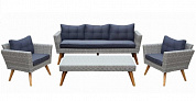 комплект плетеной мебели афина-мебель afm-605g grey