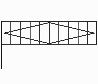 газонное ограждение со столбом гол3 16003 для уличной площадки