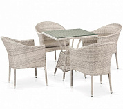 комплект плетеной мебели афина-мебель t706/y350-w85 4pcs latte