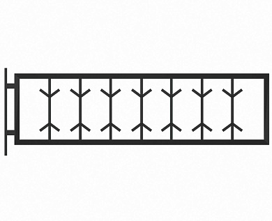 газонное ограждение со столбом гол5 16005 для уличной площадки