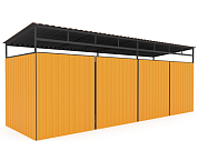 навес для 4х контейнеров 21004.24 с воротами для мусорных баков