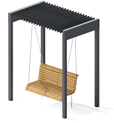 парковые качели променад пм-144 для скверов и зон отдыха