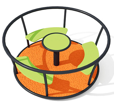 карусель 04419 с резиновым полом для детской площадки