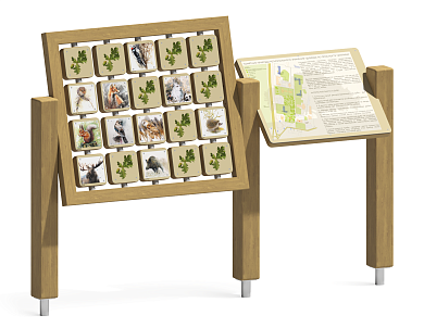 информационный стенд мемори ио-77 с поворотными кубиками для уличной площадки