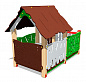 Детский игровой домик Хижина с оградой ИМ115 для улицы