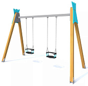 качели sweetplay эко.к.сп002 с подвесами для детской площадки