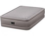 кровать надувная intex foam top bed 152х203х51см, встр. насос 220v 64468