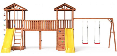 детская площадка можга спортивный городок 6 сг6-р912-р922 с качелями и узким скалодромом крыша дерево