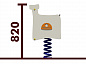 Качалка на пружине Печка 04201 для детской площадки