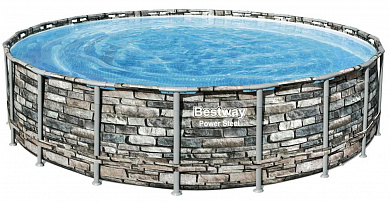 каркасный бассейн bestway power steel камень 56883 bw 610x132 см, 33240 л