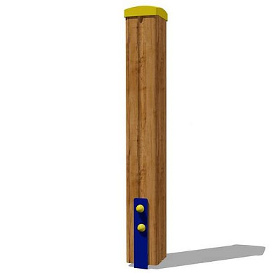 столб 28301 из клееного бруса с закладной деталью для декоративного ограждения детской площадки